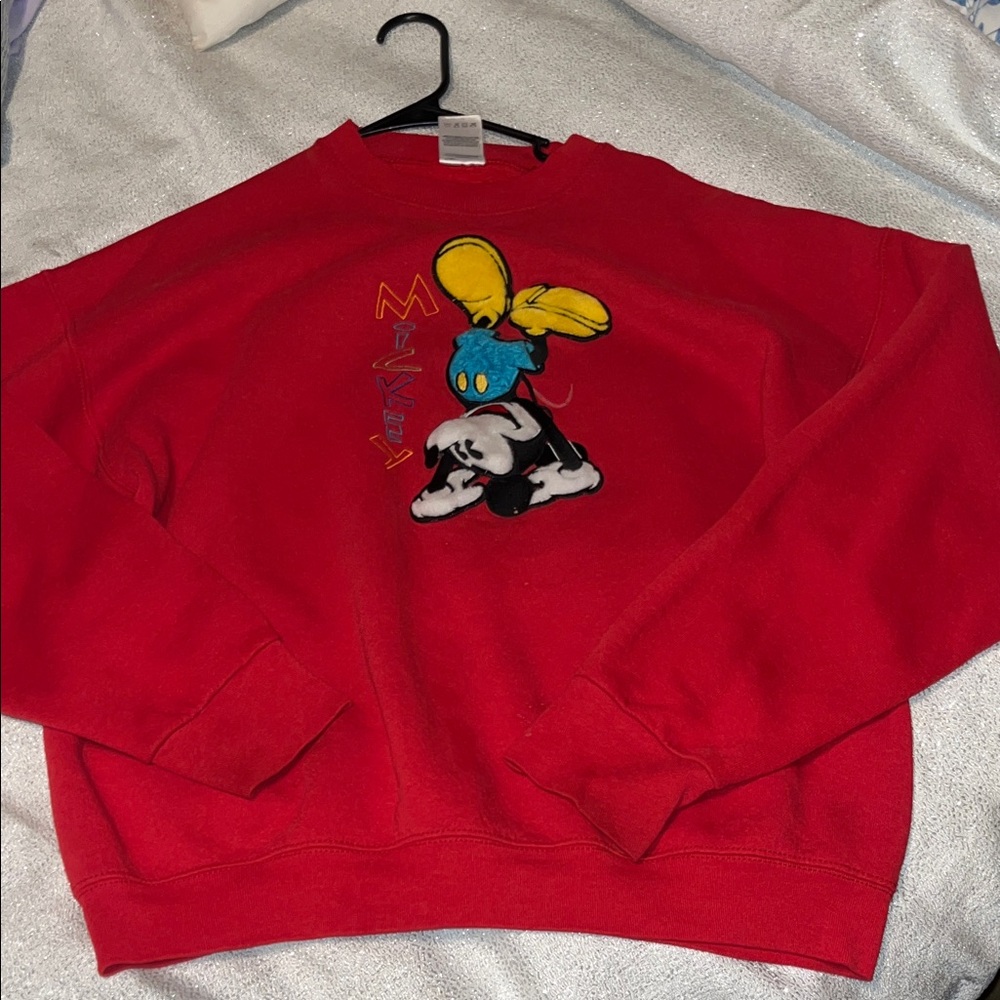 Red Vintage Mickey Mouse Sweater